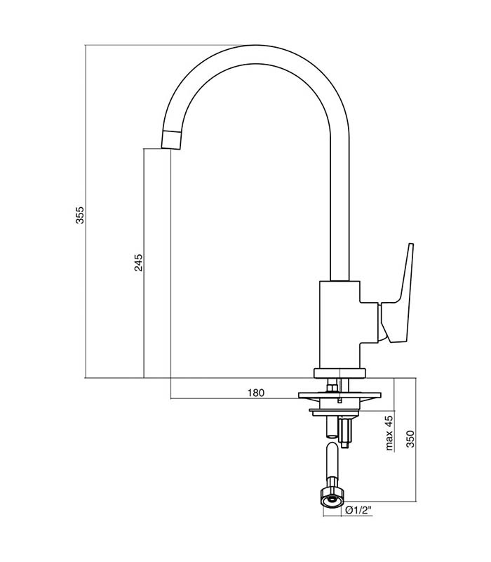 Posh Solus MK2 Gooseneck Sink Mixer - My Plumber WA