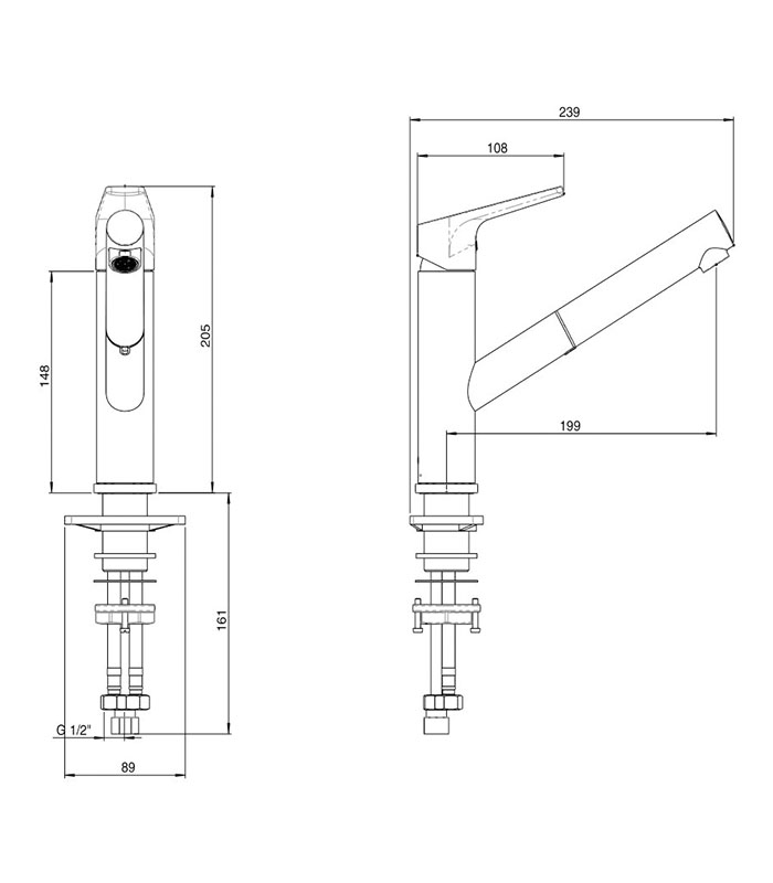 Posh Solus Mk3 Pull Out Sink Mixer My Plumber Wa