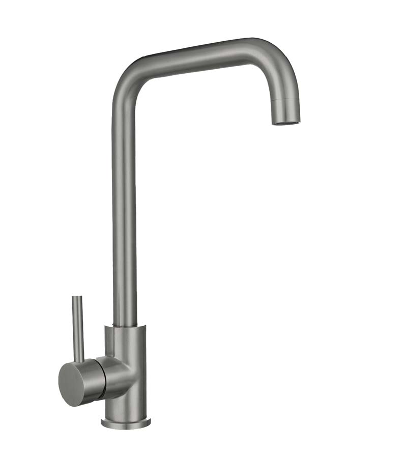 Elle Project MK2 stainless steel sink mixer with gooseneck spout