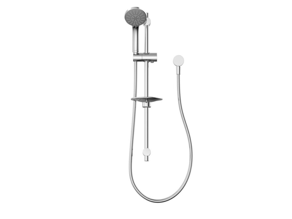 Posh Solus MK3 rail shower on an adjustable slide rail