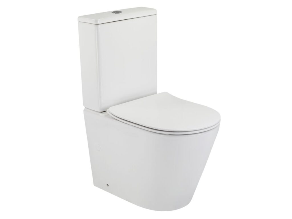 Posh Solus back to wall rimless toilet suite in white