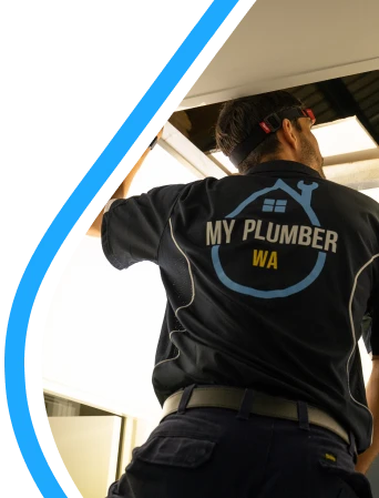 My Plumber WA plumber working in a Perth home