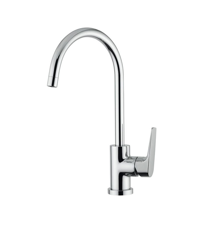 Posh Solus MK2 gooseneck sink mixer in chrome